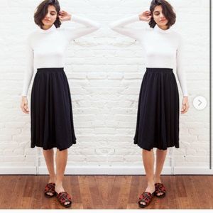Mimu Maxi Silky Peek Skirt